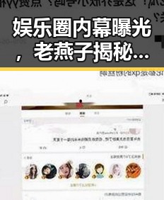 娱乐圈内幕曝光，老燕子揭秘背后真相